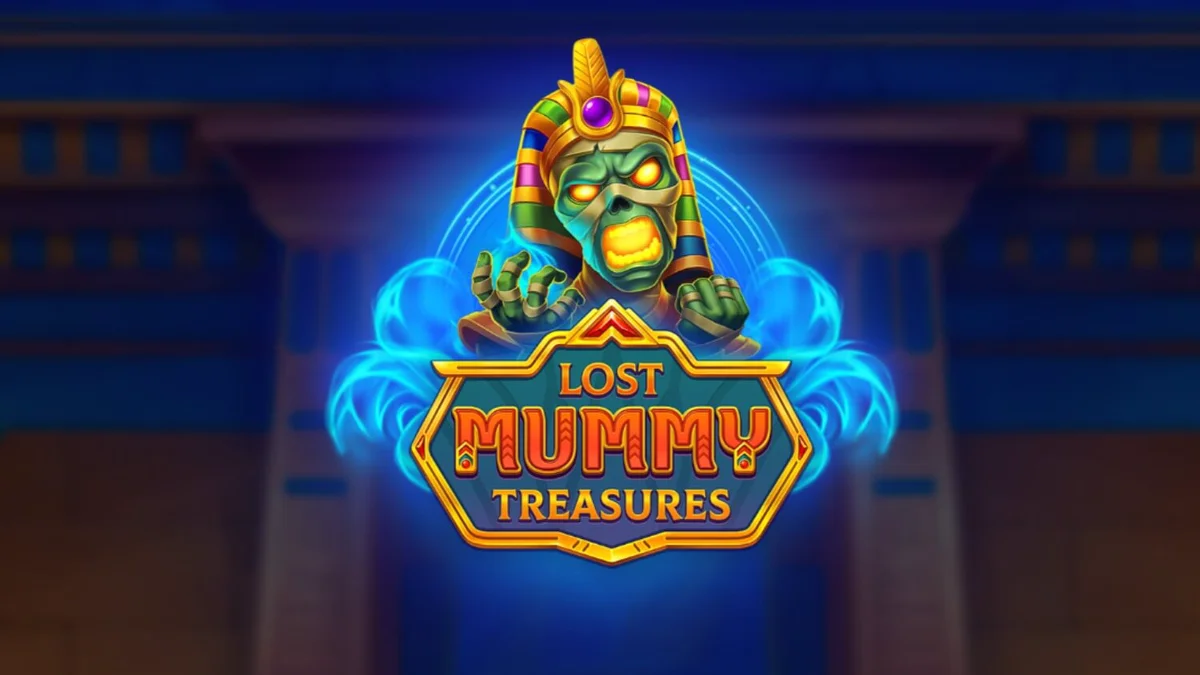 Tampilan visual slot Lost Mummy Treasures dengan nuansa kuil Mesir yang megah dan simbol-simbol emas.